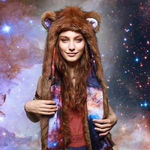 Golden galaxy bear spirithood